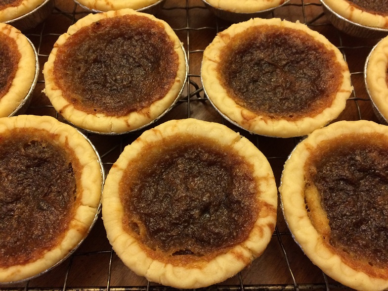 close up of butter tarts